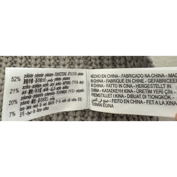 Zara Side Button Turtleneck Sweater Vest Women Size S Gray Sleeveless - Picture 7 of 9